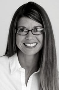 Mortgage Loan Advisor, Dawn Gaffney in black and white