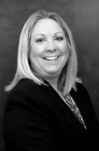 Mortgage Loan Advisor, Terri Ogles in black and white