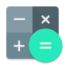 Green and grey calculator graphic