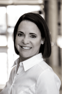 Mortgage Loan Advisor, Jill Hall in black and white